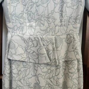 Antonio Melani‎ Grey and White Peplum dress size 2